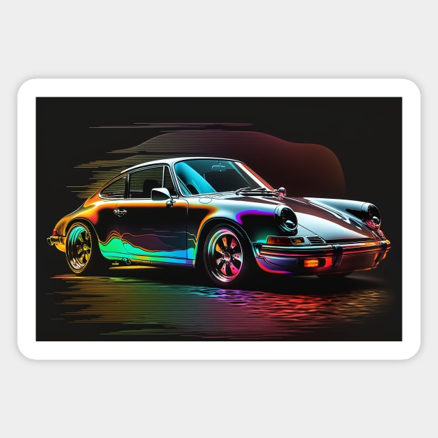 Exotic Car - 911 - 4 Sticker by PixelPusherArt